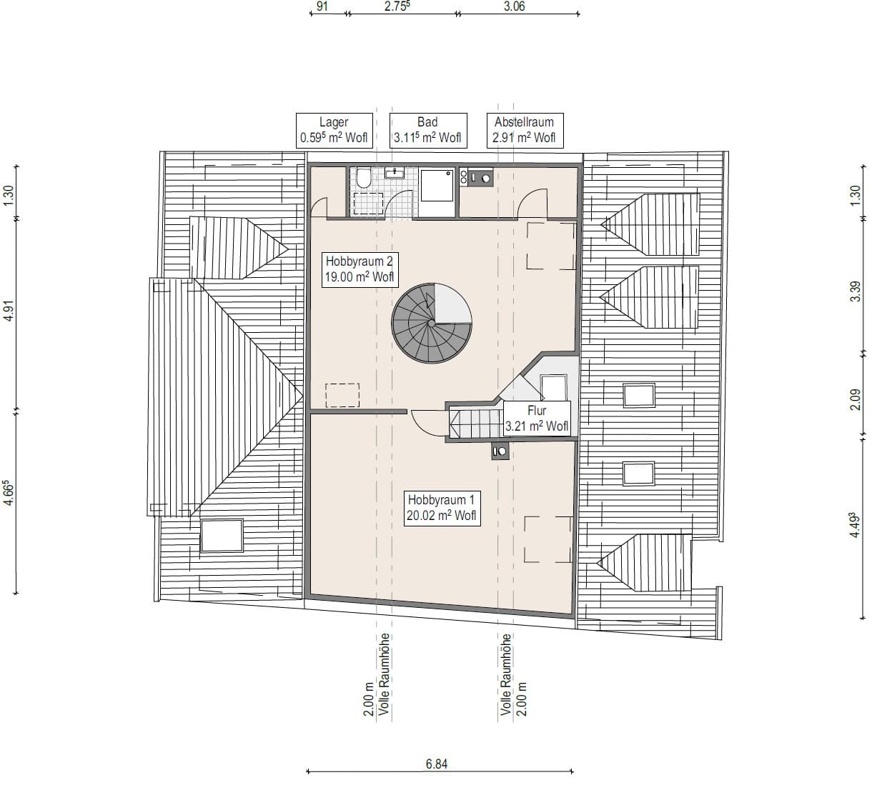 Duplex condo, 2br, 2 baths, duplex garage, fitted kitchen, loggia - Hofheim Wallau 12 min to Clay