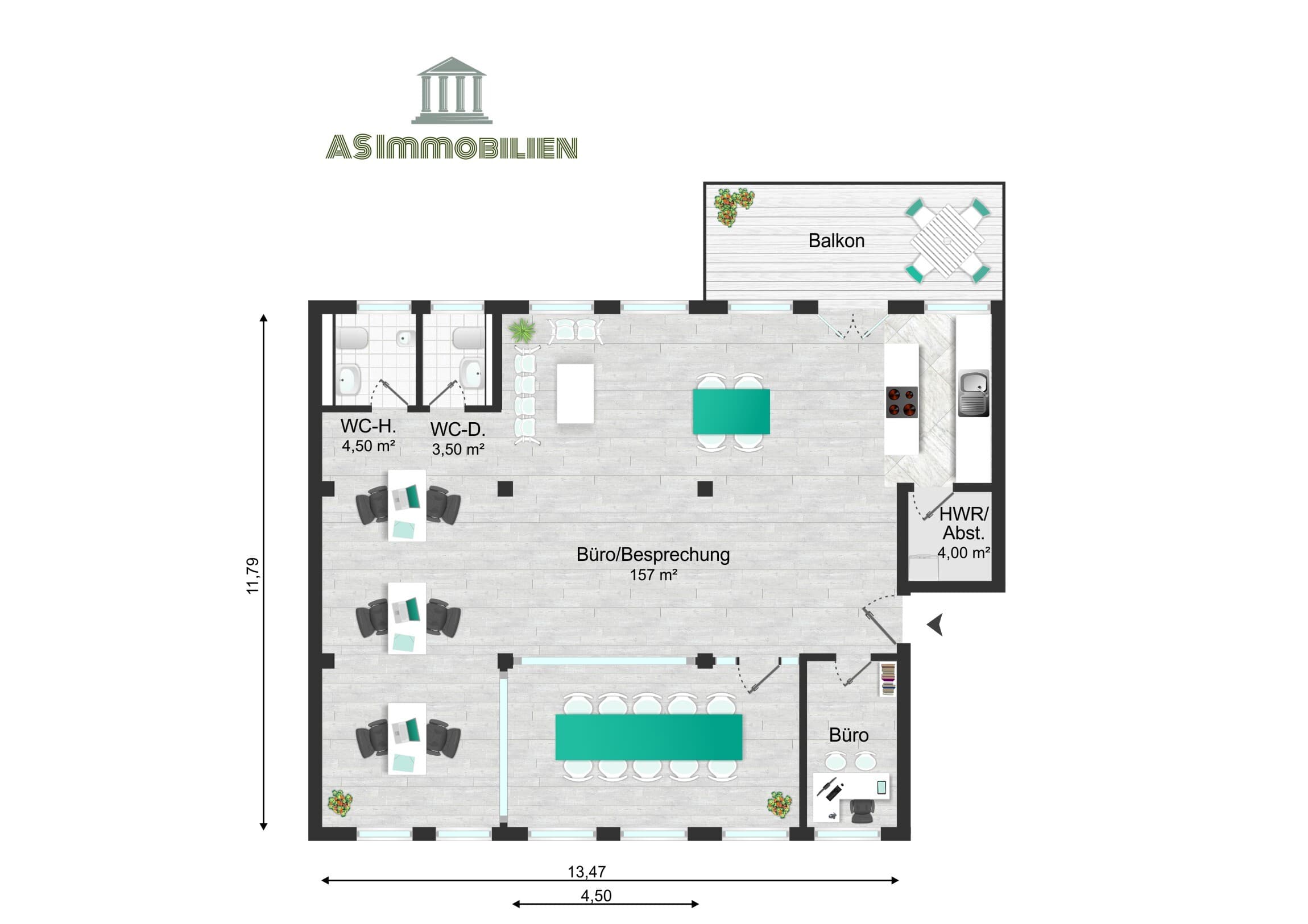 AS IMMOBILIEN: Exklusives Büro-Loft in Toplage von Idstein – 1. OG mit Aufzug & Balkon
