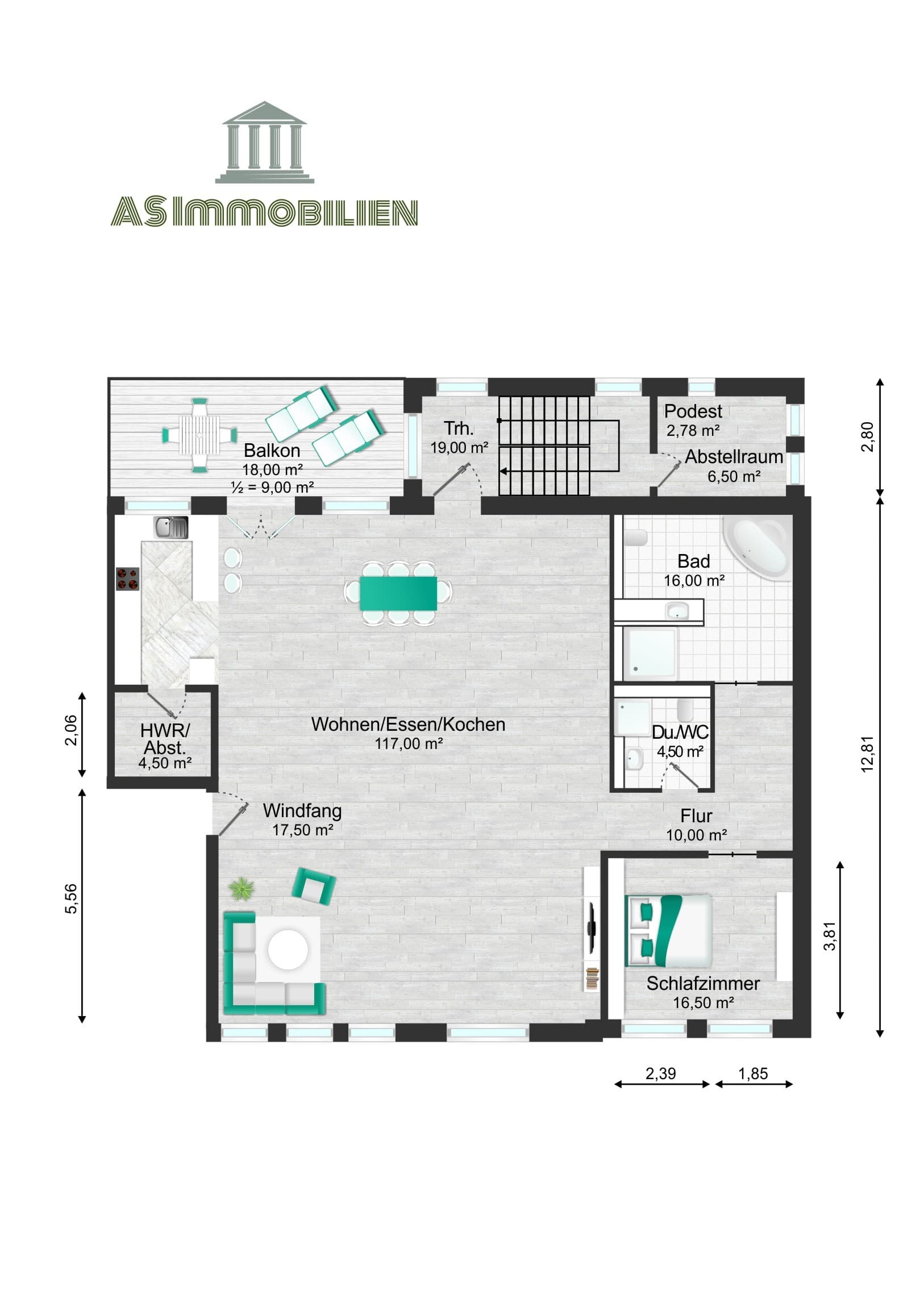 RENTED: Exklusives Wohnen mit Loft-Charakter im Herzen von Idstein – 2.OG mit Balkon